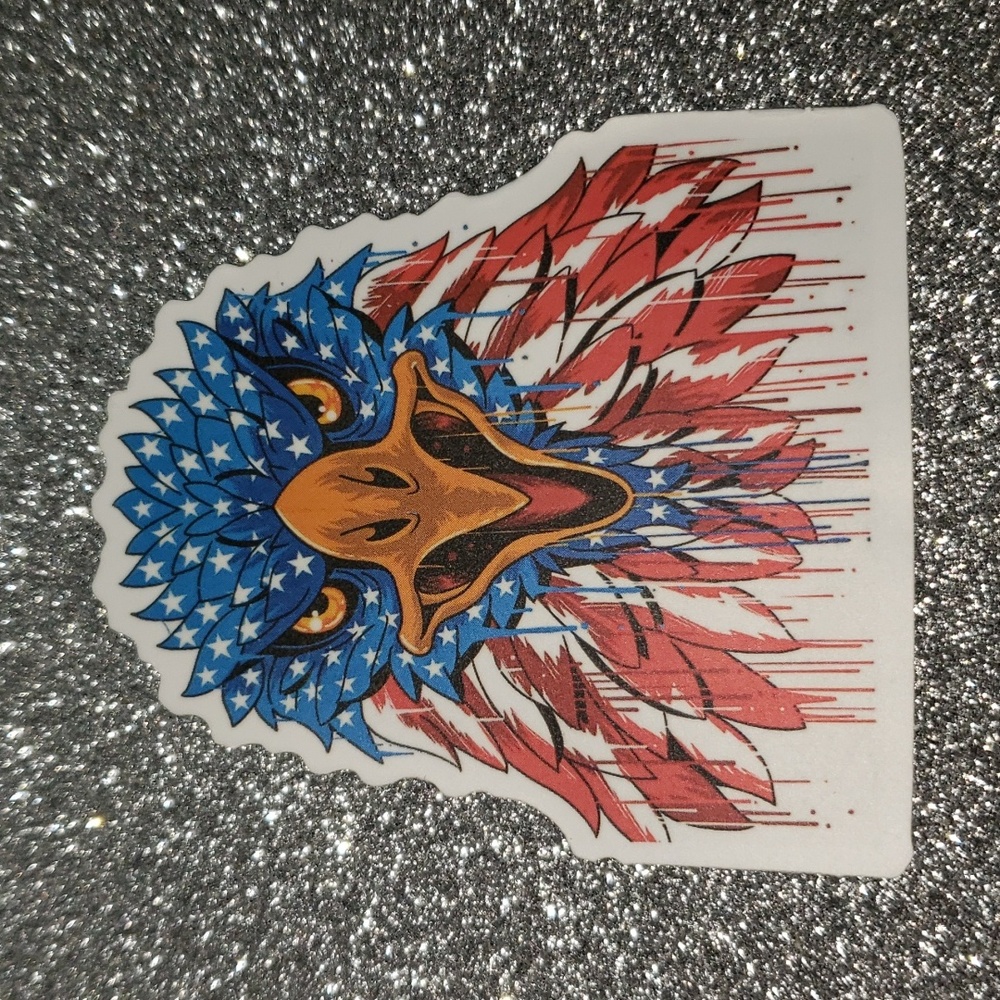ART WATERPOOF Sticker American Flag eagle